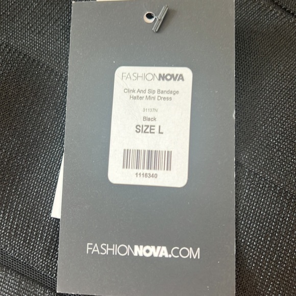 Fashion Nova Clink and Sip Bandage Halter Mini Dress - Picture 4 of 5